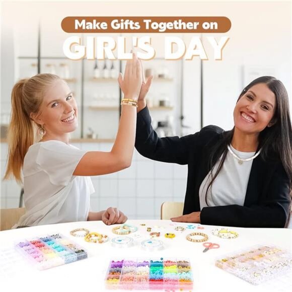 Pizooro Clay Beads 3 Boxes Bracelet Making Kit, 10500pcs Beads for Jewelry - Picture 2 of 7